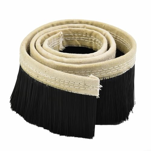 EpheyFIF Staubschutz für Staubsauger-Graviermaschine, 1 m, Nylon, schwarz, Bürste, Staubschutz für CNC-Fräsmaschine für Spindelmotor-Fräsmaschine (70 mm)