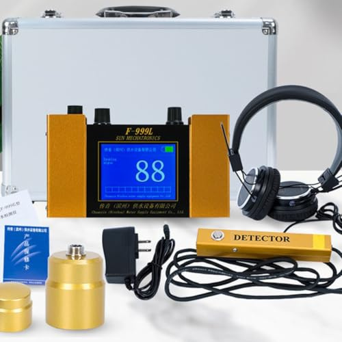 ZHPPED Détecteur de Fuite d'eau souterraine 3 mètres, capteur de Fuite d'eau à ultrasons Professionnel, détecteur de Fuite d'eau de Tuyau Souterrain pour Usage Domestique et extérieur
