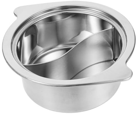 TOPBATHY Stainless Steel Chuanchuan Pot Divided Hot Pot for Japanese Style Chinese Shabu Shabu Cooking in Kitchen