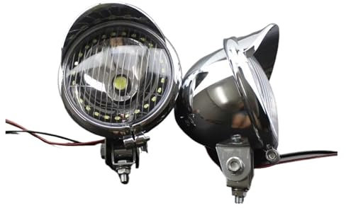 ZhanNuoBHd Fari LED Anteriori Fendinebbia Cromati 12V per Moto - Coppia Faretti