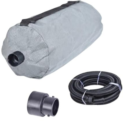 Folpus Sac de Poussière pour Ponceuse à Cloisons Sèches, Accessoire de Collecte, Sac Réutilisable, avec Joint de Tuyau de 5m