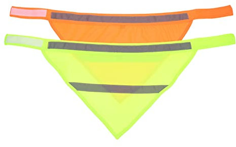 Toddmomy 2stücke Pack Hund Reflektierender Sicherheits-schal Hohe Sichtbarkeit Pet Bandana Für Nacht Leicht Zu Reinenden Waschbaren Verformungsresistenten Strapazierfähigen Material Mit