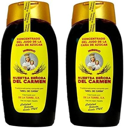 Miel de caña antigoteo 490g Sra. del Carmen (Paquete de 2)