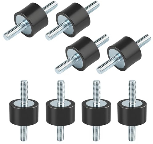 PENCHUAN 8 Stück Gummipuffer m6, M6 Gummi Stoßdämpfer Gummilager, Gummi Schwingungsdämpfer Gummidämpfer Silentblock für Wasserpumpen,Luftkompressoren,Industrie (VV20*15 M6*18)