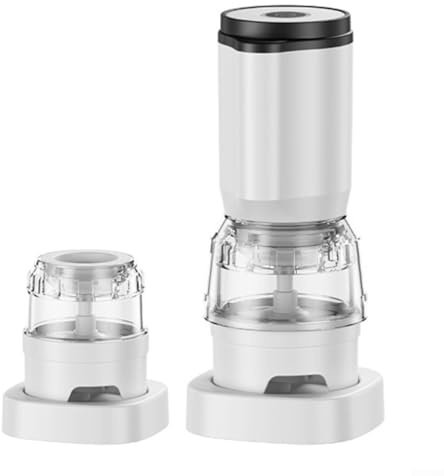 Moulin à poivre électrique rechargeable, ensemble de moulins à sel et à poivre portables, moulins à épices à grossièreté réglable, pour la cuisine (blanc)