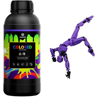 RESIONE CL-TH Colour 3d drucker resin, 10 leuchtende Farben, tough resin & abs like resin für Actionfiguren & Mecha-Teile – 1000g (Mystisches Lila)