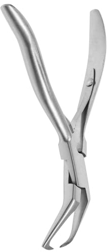 MAGICLULU Pinza per Extension per Chioma in Acciaio Inox, Pinze Fini a Punta Lunga Angolata, Strumento Portatile per Rimozione e Allungamento Chioma, Uso Professionale e Domestico