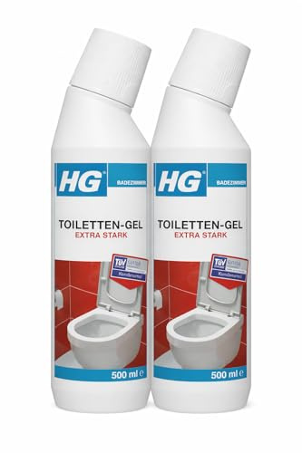 HG Toiletten-Gel extra stark 2er Pack – WC-Reiniger gegen Urinstein, Kalk & hartnäckige Verschmutzungen