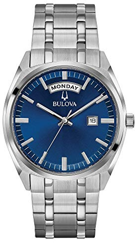 Bulova Men's Classic Surveyor 2-Hand Day/Date Quartz Watch, Luminous Hands, 39mm