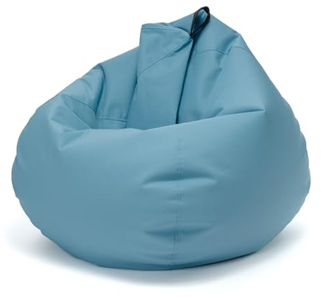 Ecopuf Oscar Outdoor - Sitzsack für Kinder und Erwachsene, Sessel Hocker Bean Bag mit Füllung, Liegestuhl Puf Sitz für Innen und Außen, Outdoor Polyester, mit Griff, Wasserdicht - 90x110cm - Avio M6