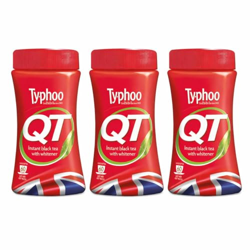 Typhoo QT Instant Black Tea with Whitener 125g - Please Choose an Option (Pack of 3)