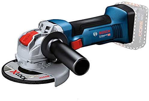 Bosch Professional 18V System Winkelschleifer GWX 18V-8 (ohne Akkus und Ladegerät, mit X-LOCK-Aufnahme, Scheiben-Ø: 125 mm, inkl. Schutzhaube und Zusatzhandgriff, im Karton)