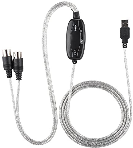 Lazmin MIDI-Kabel, MIDI-zu-USB-Kabel Konverter MIDI-Interface-Adapterkabel Keyboard Music Editing Line