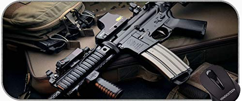 XXL Gaming Mouse Mouse Extended, M4 Carbine Arma Assault Rifle Gomma Mouse Pad