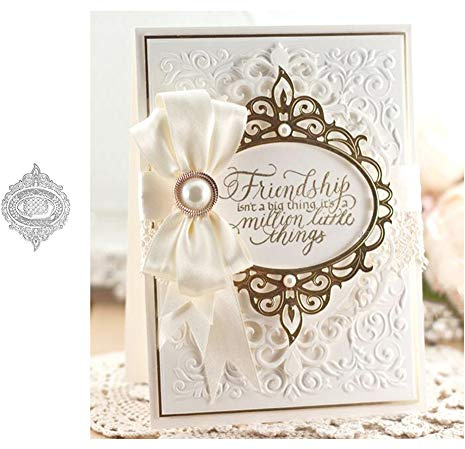 YunTrip Stanzformen für Kartenherstellung, Spitzen-Rahmen, Metall-Stanzschablonen für DIY Scrapbooking, Fotoalbum, Papier, dekoratives Handwerk für Grußkarten/Einladungen