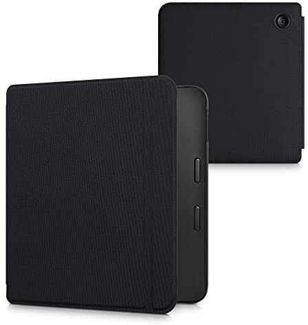kwmobile Fodral kompatibelt med Kobo Libra 2 - fodral neopren dörr magnetisk stängning - eReader flip fodral svart