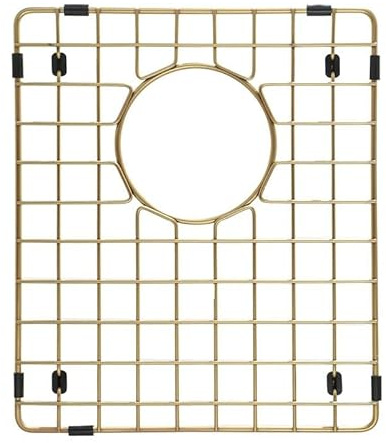 Starstar Grille de protection pour évier de cuisine en acier inoxydable 304 doré mat (14 L x 17 W)