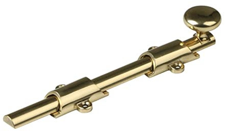 TMPTY Türverriegelung aus Messing, Retro Metall Verriegelungsbolzen Schiebesperre Halbkreis Stecker Mehr Sicherheit und Datenschutz Schwerlast Fest Laufbolzen (Farbe : Gold, Größe : 450mm)