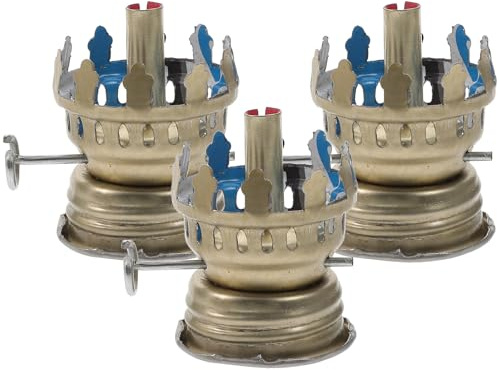 Lurrose 3 Stücke Öllampen Ersatzbrenner Öllampe Dochthalter Öllampe Ersatzteile Öllampenbrenner Öllampenbasis für Petroleumlampe Kerosin Lampe Sturmlaterne Petroleum Kerosinlampe