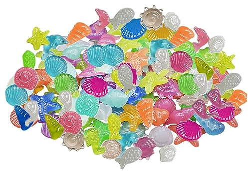 Changyeah 300 Stück Schwimmbad Tauchen Schmuck Schwimmen Spielzeug mit Meerestieren und Edelsteinen, Unterwasser-Edelsteine für Kinder, Mädchen (Farbmischung)