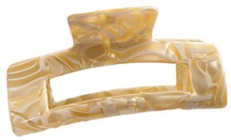 Wambere 1 Stück Damen Haarklammern Groß Acetat Haarklauenclip Haarspangen für Dickes Haar Rutschfestes Haar Jaw Clips Kopfbedeckung Haarschmuck Haarstyling Zubehör für Frauen Mädchen,Creme