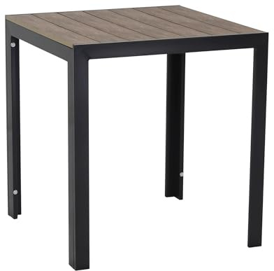 Gardissimo Aluminium Gartentisch Alma 70x70 Anthrazit | Nonwood Tischplatte, Absolut Wetterfest