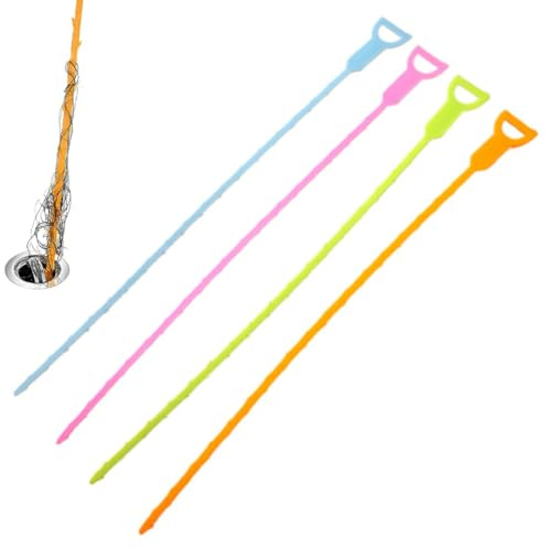 4 Piezas desatascador tuberias profesional manual desatascador wc limpia tuberias limpiador desagües cepillo limpieza ducha para quitar el