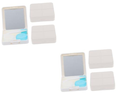 minkissy 6 Sets Contacts Lens Case with Mirror Halloween Contacts Lens Holder Box Travel Case Kit Compact Lightweight for Family Friends
