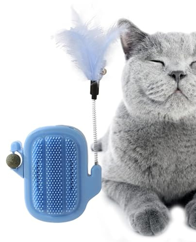 Katzenspielzeug Katzenbürste, Katzenkratzbürste mit Teaser Stick, Kauspielzeug, Wand-Eckenbürsten Essbare Süßigkeiten für die Wand, Reinigung der Masse