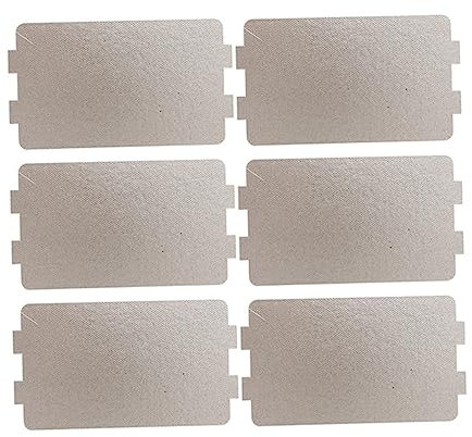 Cabilock 6pezzi Copertura Guida Onda Forno Microonde in Piastra Di Mica Resistente Alte Temperature Isolante Tagliabile Protezione Termica