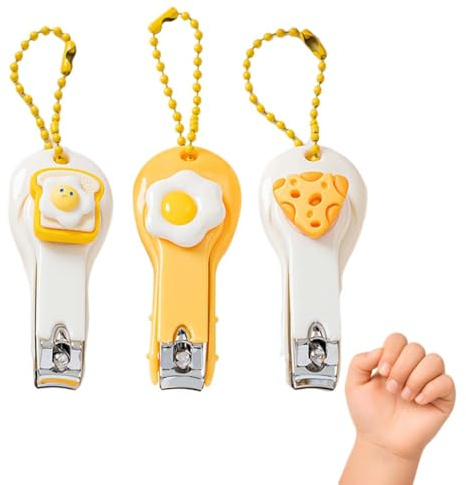 UIEXAY Cortauñas Infantil De 3 Piezas, Cortauñas Para Bebés, Cuidado De Las Uñas, Dibujos Animados Lindos