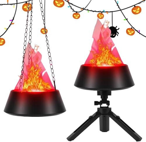 Luz Llama - Lámpara De Fuego Artificial Parpadeante AC110-240V - Linterna LED con Efecto de Llama Realista para Hogar Patio Porche Jardín Camping Fiestas Halloween Navidad