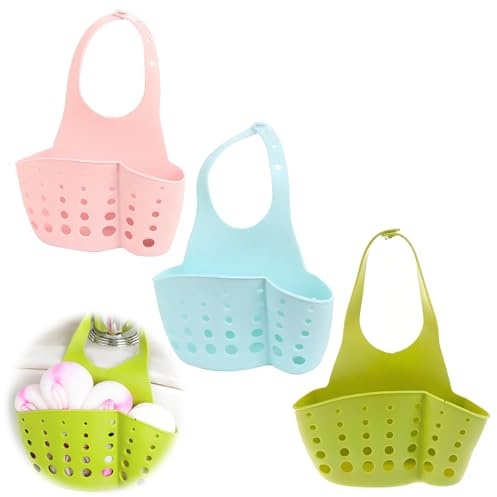 THQAE 3pcs Colador Fregadero de Cocina Cesta de Drenaje Colador Para Fregadero Colgante Multifuncional Para Colgar Filtro De Residuos
