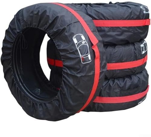Lot de 4 sacs de rangement pour pneus de 45,7 à 55,9 cm, étanches à la poussière et à la poussière
