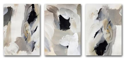 3 Imágenes Set-Pósteres y Láminas en Blanco y Negro Con Bloques de Color Arte Mural en Lienzo Cuadros para Decoración de Interiores (Oficina Hogar) Estética Abstracta-40*60cm=16*24 pulgadas(sin marco)