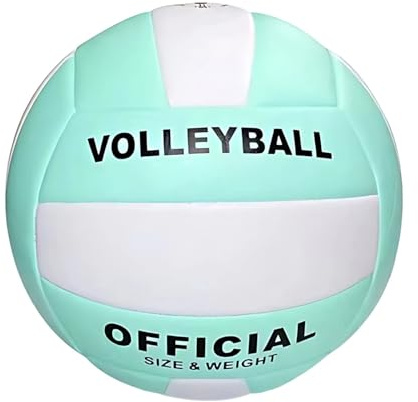 Super Soft Volleyboll, officiell storlek 5, vattentät strandvolleyboll, mjuk träningsvolleyboll för utomhus och inomhus, perfekt för pool, strand, gym och idrottshall (A)
