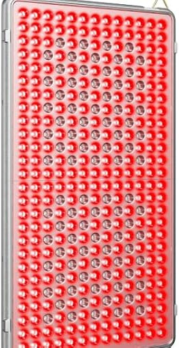 Lámpara de luz roja, Panel de Luz Roja para Todo el Cuerpo, Espalda, 338 ledes con Temporizador (la lámpara no genera calor)