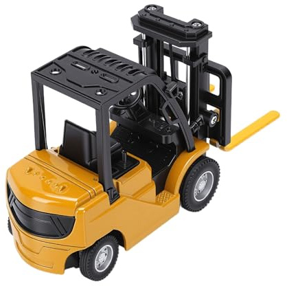 Dilwe Mini Carrello Elevatore RC 2,4G in Scala 1:64, Camion con | Struttura Robusta in Lega, Movimento Multidirezionale, Set Completo, 3,27 X 1,57 X 2,76 Pollici