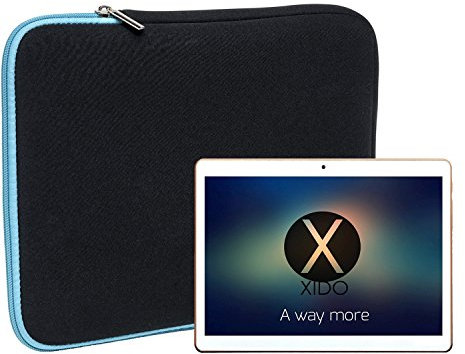 Slabo Tablet Tasche Schutzhülle für XIDO Z90 Hülle Etui Case Phablet aus Neopren – TÜRKIS/SCHWARZ