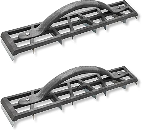 2er Set DEWEPRO® Handhobel - Gipserhobel - Kantenhobel - Hobel - Putzerhobel - extra leicht mit 8 Stahlklingen - Abmessung: 465x90mm - Schleifraspel