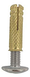 DOJA Industrial | Tornillos Anclaje para Piscinas | Pack 10 | 8mm | Taco Anclaje de Laton para Piscina | Tacos Metalicos para Lonas para Piscinas, Cubre Piscinas, Cobertor Piscina, Cubiertas...