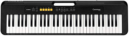 Casio Casiotone CT-S100SET - Tasti luminosi, con alimentatore di rete, con treppiede, colore: Nero