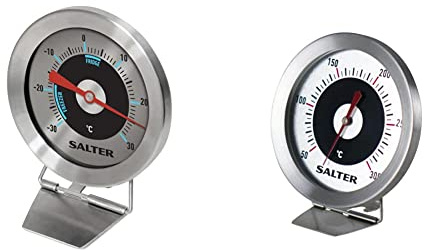 Salter 517 SSCR analog gefriertruhe Thermometer mit Temperaturbereich -30 bis 30°C & 513 SSCR analog kabellos backofenthermometer, thermometer für backofen, Küchenthermometer