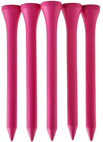 TH Golf Bambus-Golf-Tees, Neonrosa, 70 mm, 1000 Stück, Umweltfreundlich, Nachhaltig, Stark, Profi-Gebrauch, Unisex, Kurzarm, Polo-Shirt, Golf-Tees