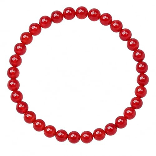 ELEDORO Edelstein Perlenarmband 6 mm Stretch – Naturstein handgefertigt