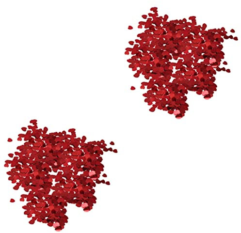 Gadpiparty 4packungen Herzform Konfetti Kunststoff Pro Packung Rote Hochzeitsdeko Für Partys Valentinstag Weihnachten Und Feiern Tischdekoration Und Bastelmaterialien