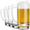 Youngever Paquete de 4 vasos de cerveza de 16 onzas, tazas de cerveza de plástico reutilizables