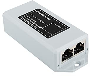 GINTOOYUN 1 to 2 POE Extender 100 Meter Transmission 1 in 2 Out Standard POE Repeater for Network Surveillance Cameras POE Switches etc