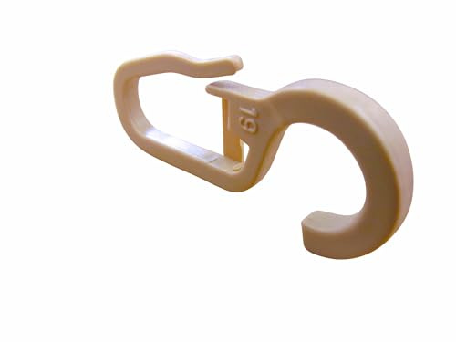 rewagi 25-1000 Stück - Überklipshaken, Gardinenhaken, Faltenlegehaken beige Ø 10mm (beige 50 Stück)