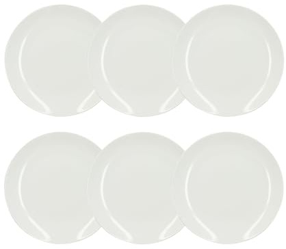 NOVASTYL - Lot 6 assiettes plates metropolitan 27cm en porcelaine blanche - 2614365
